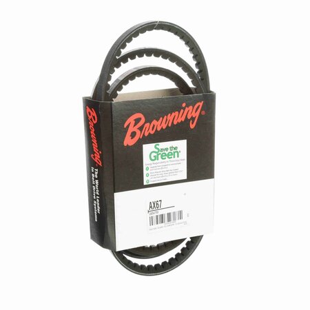 BROWNING EPDM Notched Belt 98% Efficient AX67